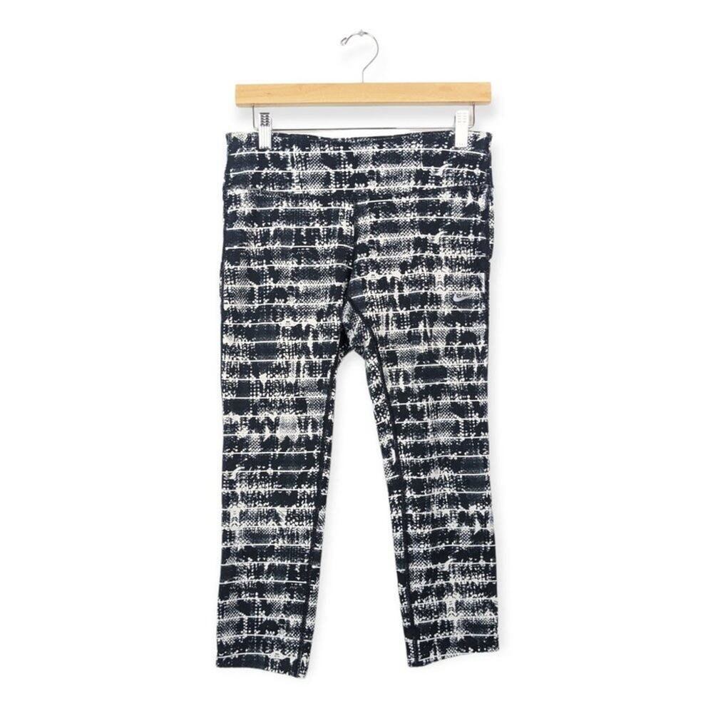 Nike Epic Run Dri-Fit Black And White Capri Leggings Size M